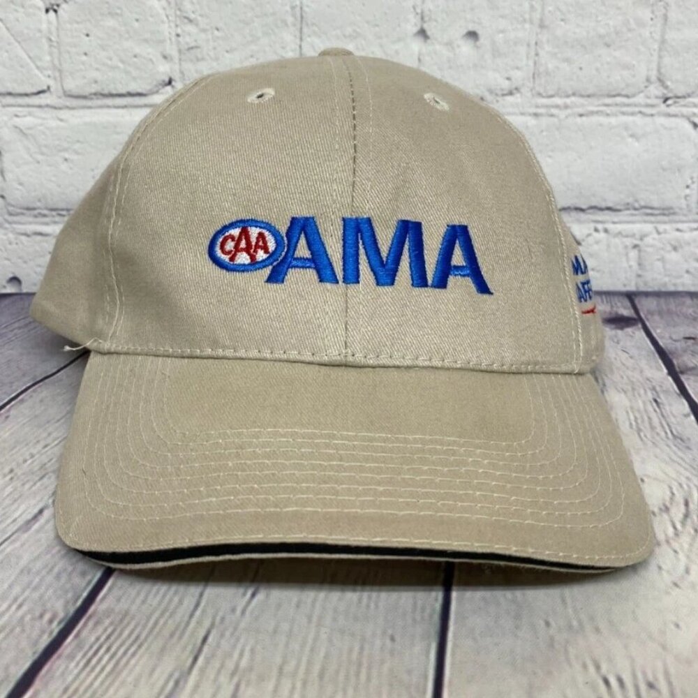 Baseball Hat Cap Strap One Size Fits All Beige CAA AMA School Safety Patrol
